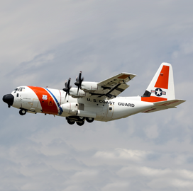Lockheed Conducts Flight Test of Updated HC-130J Aircraft for Coast Guard - top government contractors - best government contracting event