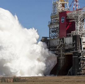 NASA SLS core stage hot-fire test