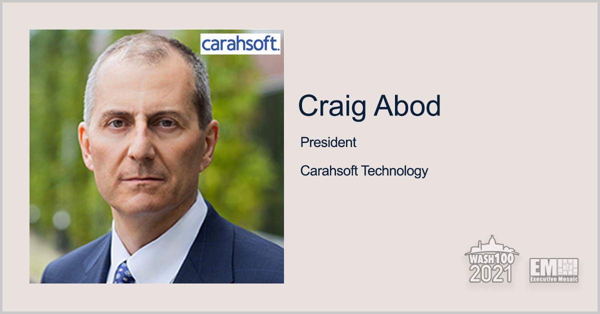 Carahsoft Expands ITES-SW2 Contract Offerings With 95 New Software Vendors; Craig Abod Quoted