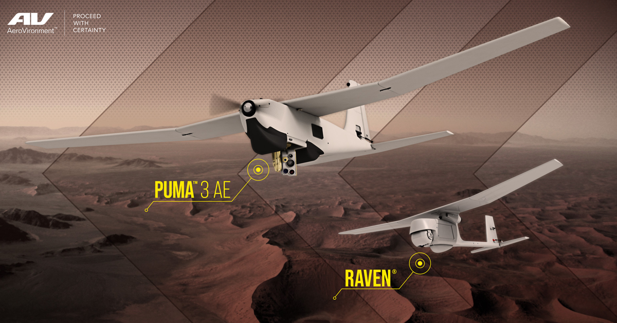 AeroVironment Secures USAF Orders for Puma 3 AE, Raven UAS
