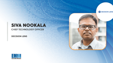 Siva Nookala Promoted to Decision Lens CTO - top government contractors - best government contracting event