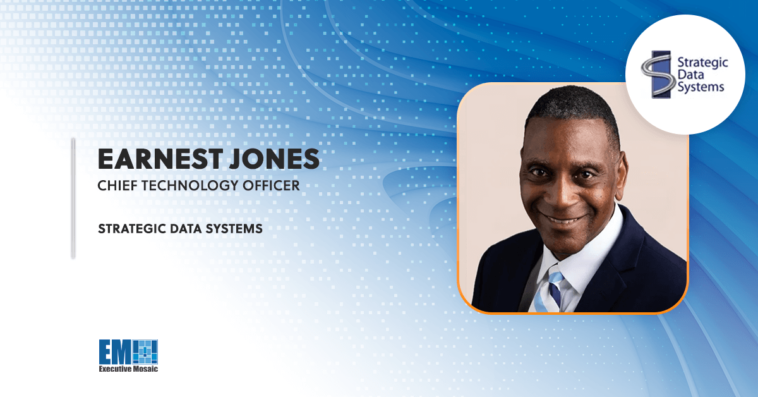 Earnest Jones Appointed CTO of IT Services Company Strategic Data Systems