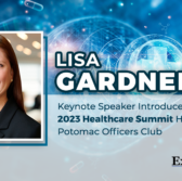 Lisa Gardner, Keynote Speaker Introducer at the 2023 Healthcare Summit Hosted by the Potomac Officers Club