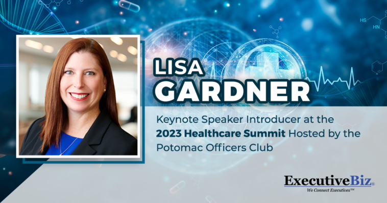 Lisa Gardner, Keynote Speaker Introducer at the 2023 Healthcare Summit Hosted by the Potomac Officers Club