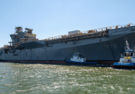 HII Ingalls Shipbuilding Christens Navy's New Multi-Purpose Amphibious Assault Ship