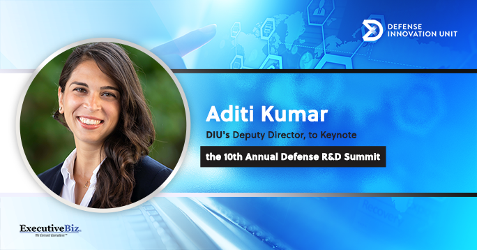 Aditi Kumar, DIU's Deputy Director, to Keynote the 10th Annual Defense R&D Summit