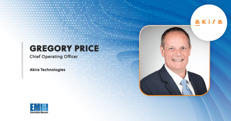 Gregory Price Joins Akira Technologies as COO