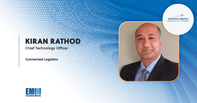 Kiran Rathod Appointed Chief Technology Officer at Connected Logistics