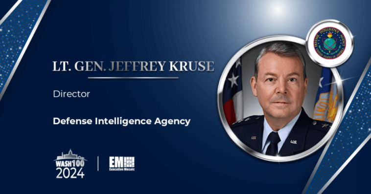 Lt. Gen. Jeffrey Kruse Wins 1st Wash100 Award for DIA Vision, Dedication to Defense Intelligence Enterprise