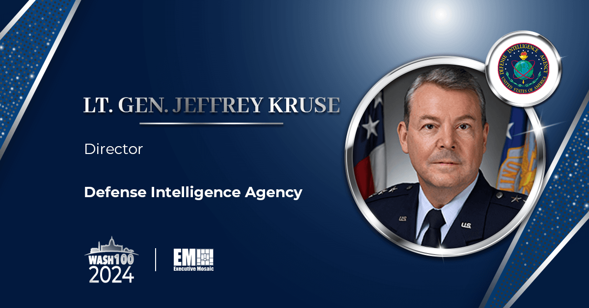 Lt. Gen. Jeffrey Kruse Wins 1st Wash100 Award for DIA Vision, Dedication to Defense Intelligence Enterprise - Vimarsana News