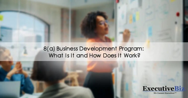 a small business team working on 8(a) Business Development Program