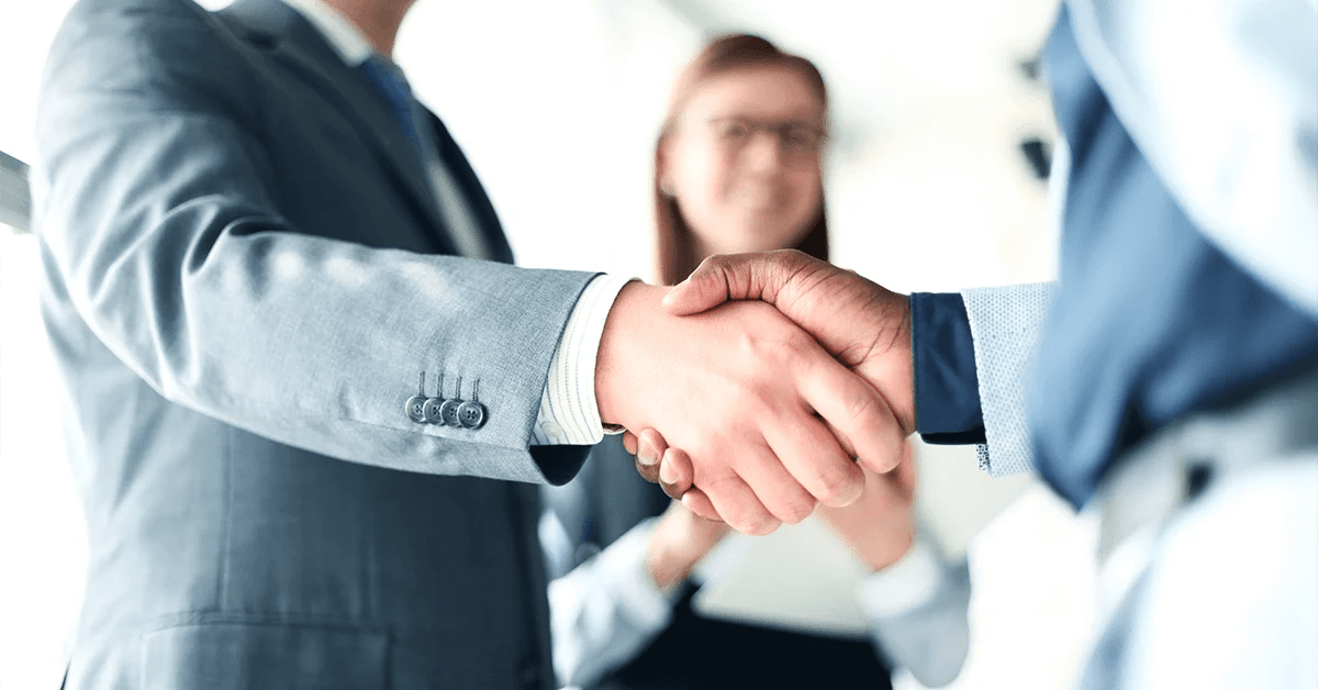 Professional contractors shaking hands