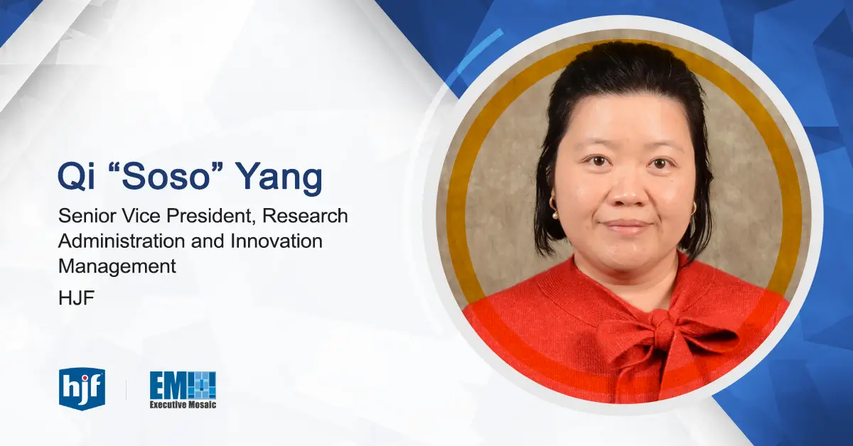Qi ‘Soso’ Yang Named SVP of Research Administration & Innovation Management at HJF