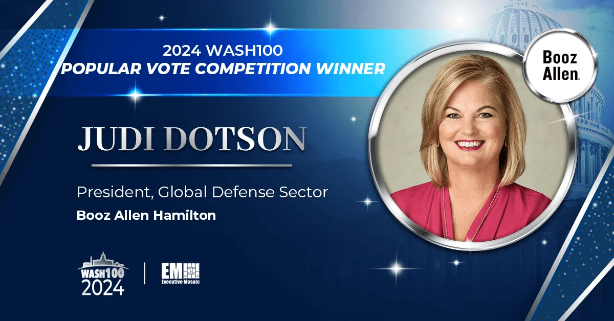 Booz Allen’s Judi Dotson Wins 2024 Wash100 Popular Vote Contest in Record-Breaking Run