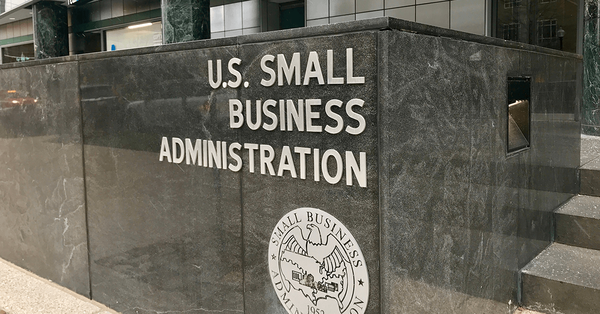 Entrance to the Small Business Administration headquarters