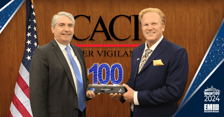 CACI CEO John Mengucci Presented With 2024 Wash100 Award - top government contractors - best government contracting event