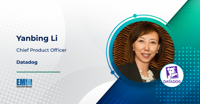 Yanbing Li Joins Datadog as Chief Product Officer - top government contractors - best government contracting event